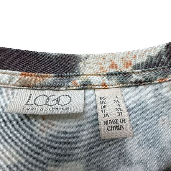 LOGO  Lori Goldstein Boho Top Large  Long Sleeve Tunic Tee w/ Pockets NWOT - Picture 6 of 10
